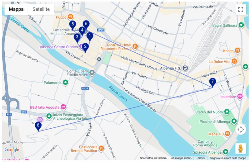 FAI Urban Trekking in the historic center of Albenga (BLUE Route)